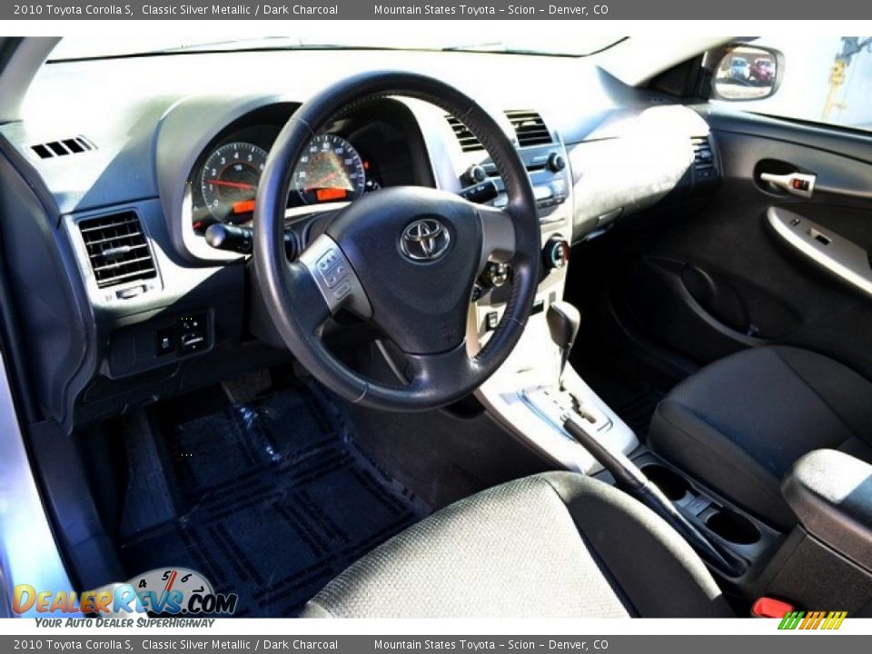 2010 Toyota Corolla S Classic Silver Metallic / Dark Charcoal Photo #9