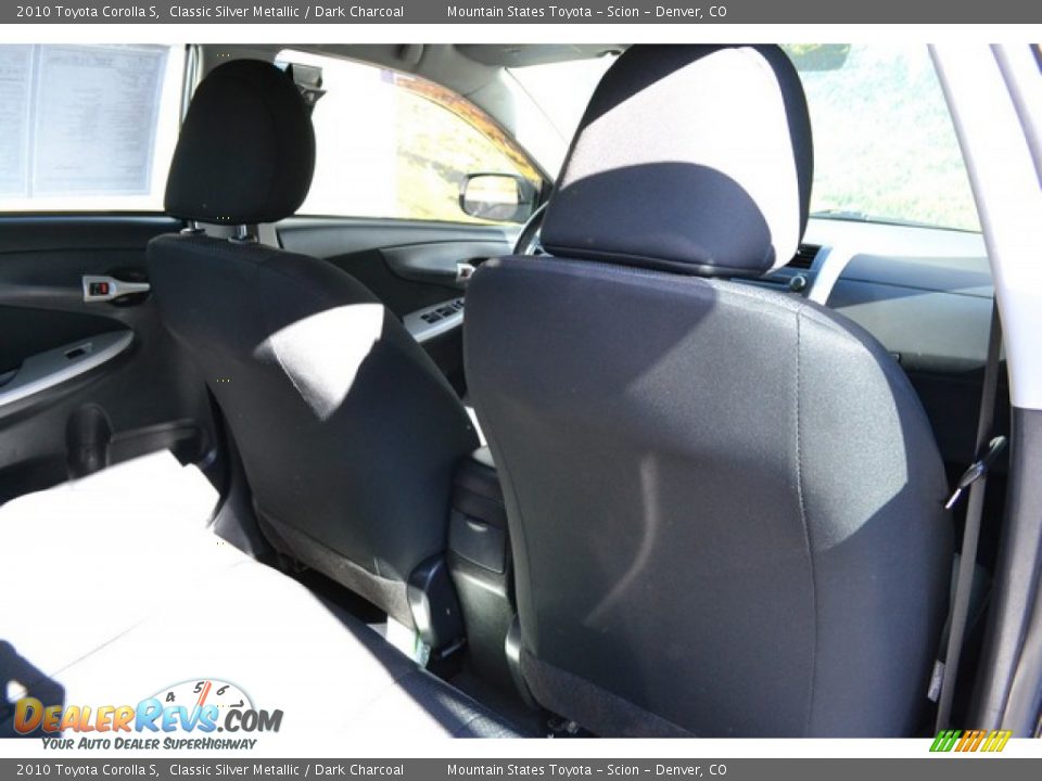 2010 Toyota Corolla S Classic Silver Metallic / Dark Charcoal Photo #18