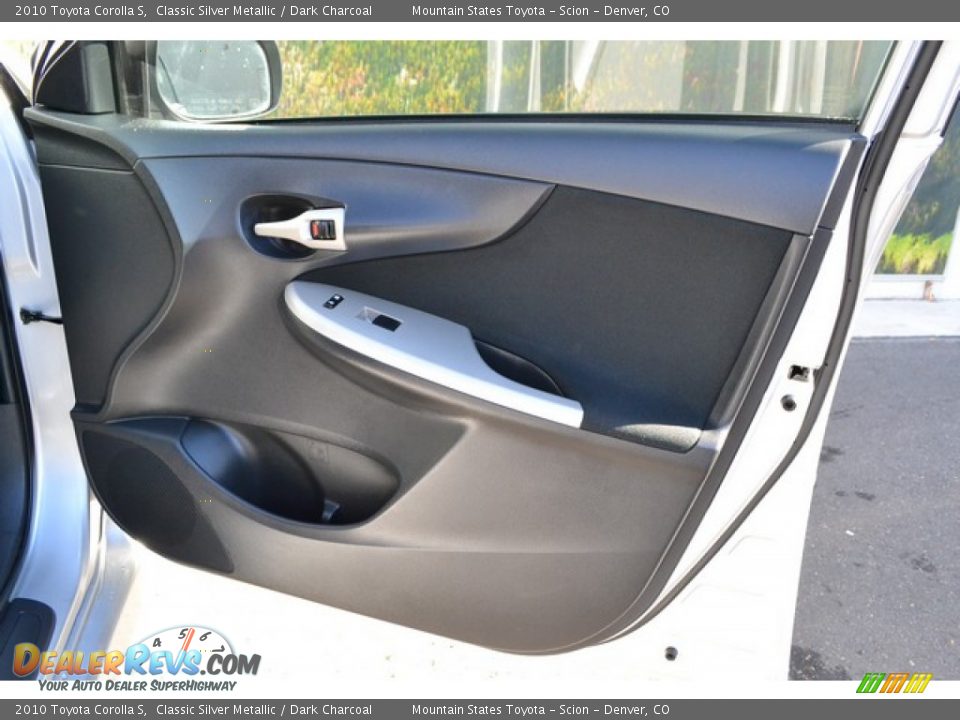 2010 Toyota Corolla S Classic Silver Metallic / Dark Charcoal Photo #22