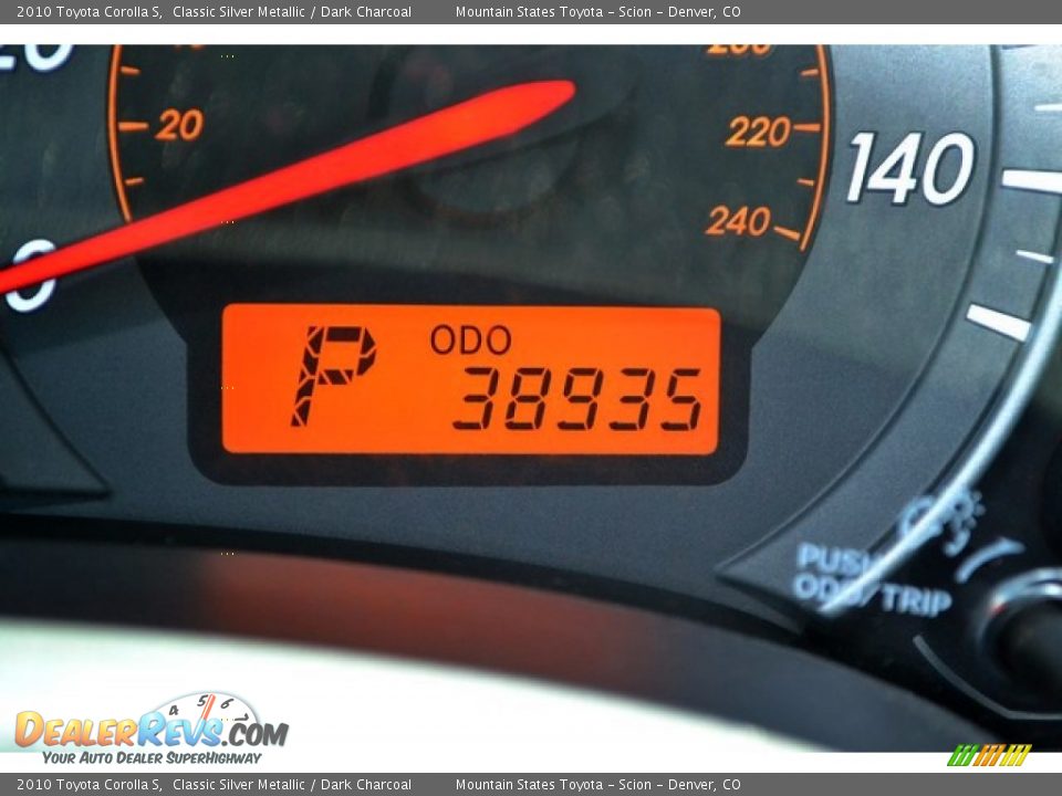 2010 Toyota Corolla S Classic Silver Metallic / Dark Charcoal Photo #26