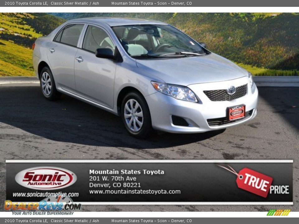 2010 Toyota Corolla LE Classic Silver Metallic / Ash Photo #1