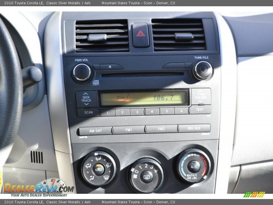 2010 Toyota Corolla LE Classic Silver Metallic / Ash Photo #13