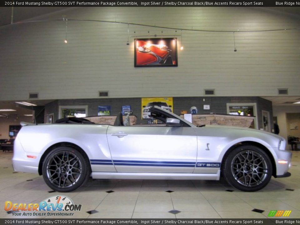 Ingot Silver 2014 Ford Mustang Shelby GT500 SVT Performance Package Convertible Photo #3