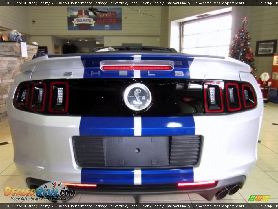 Ingot Silver 2014 Ford Mustang Shelby GT500 SVT Performance Package Convertible Photo #5