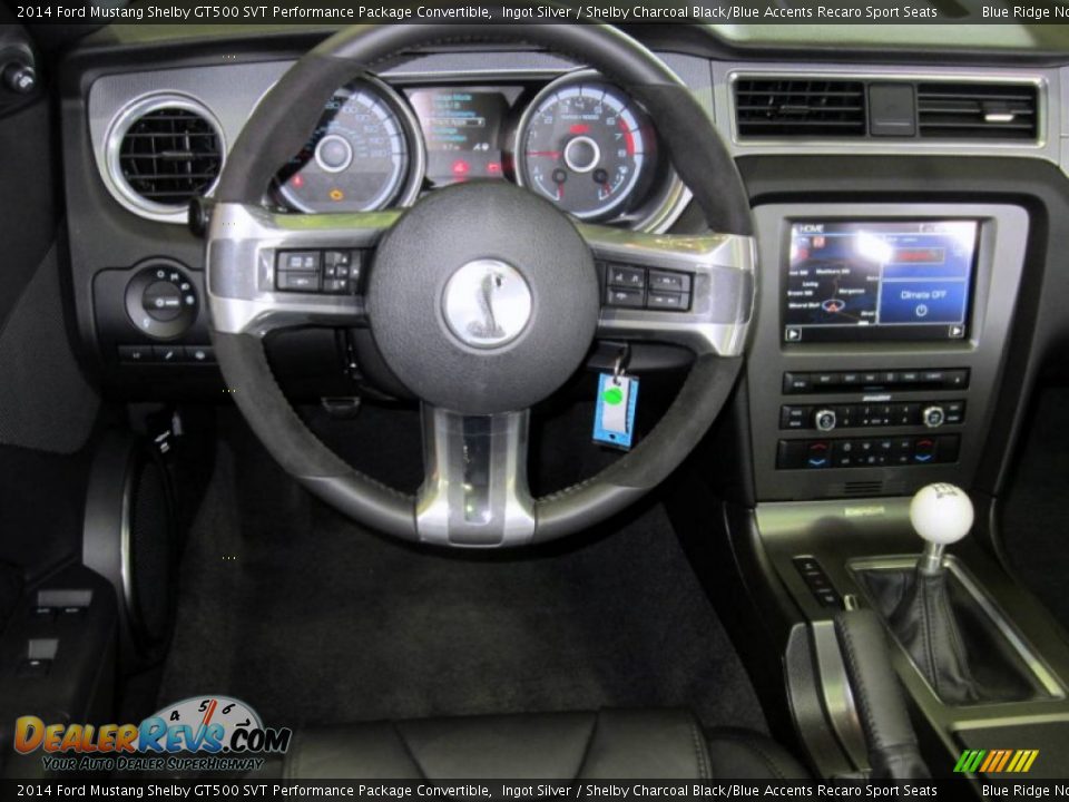 Dashboard of 2014 Ford Mustang Shelby GT500 SVT Performance Package Convertible Photo #23