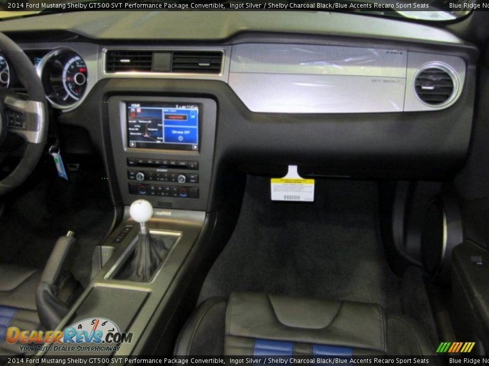 Dashboard of 2014 Ford Mustang Shelby GT500 SVT Performance Package Convertible Photo #24