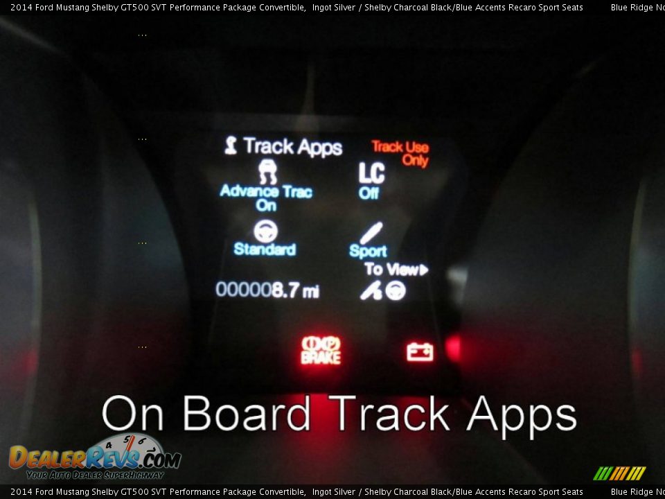 2014 Ford Mustang Shelby GT500 SVT Performance Package Convertible Ingot Silver / Shelby Charcoal Black/Blue Accents Recaro Sport Seats Photo #26