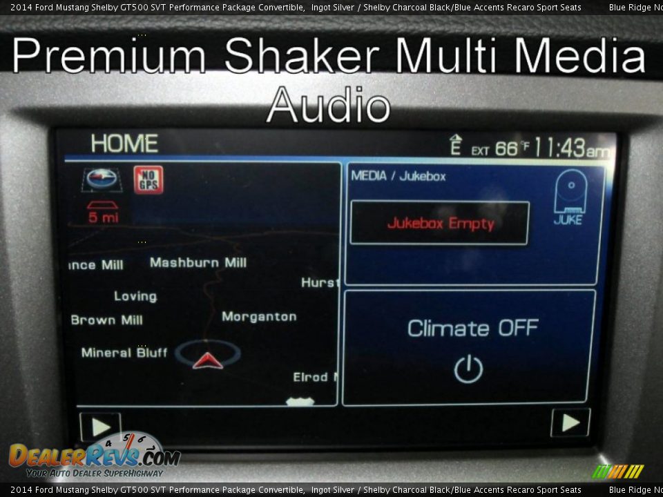 2014 Ford Mustang Shelby GT500 SVT Performance Package Convertible Ingot Silver / Shelby Charcoal Black/Blue Accents Recaro Sport Seats Photo #30