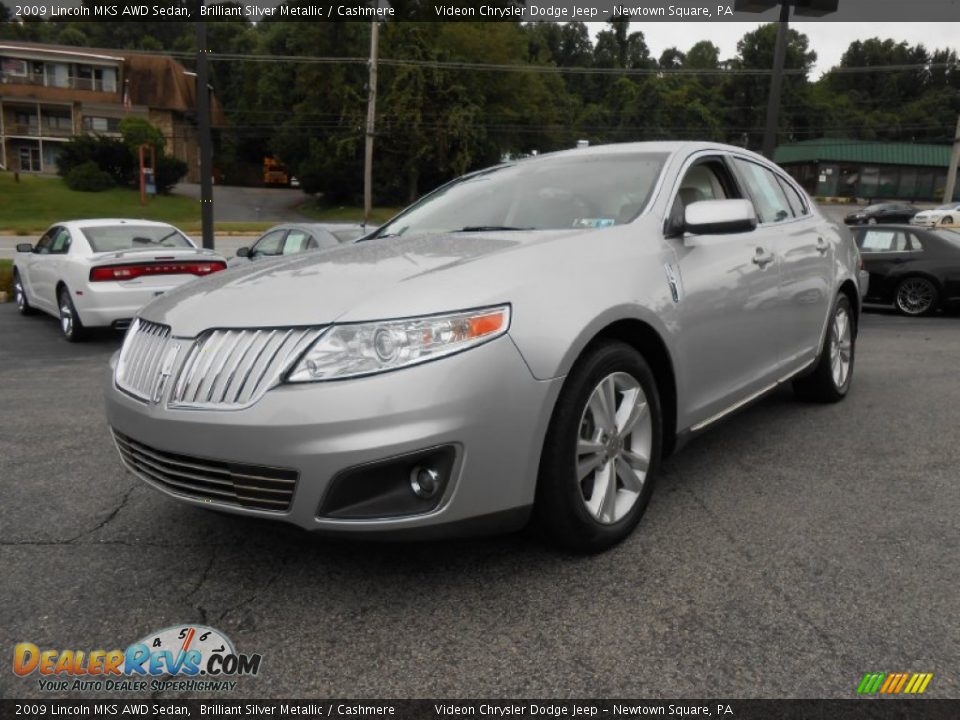 2009 Lincoln MKS AWD Sedan Brilliant Silver Metallic / Cashmere Photo #3