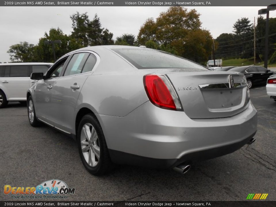 2009 Lincoln MKS AWD Sedan Brilliant Silver Metallic / Cashmere Photo #5