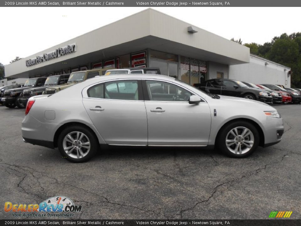 2009 Lincoln MKS AWD Sedan Brilliant Silver Metallic / Cashmere Photo #8