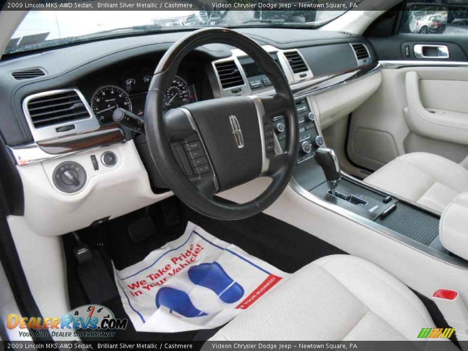 2009 Lincoln MKS AWD Sedan Brilliant Silver Metallic / Cashmere Photo #9
