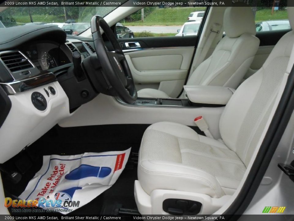 2009 Lincoln MKS AWD Sedan Brilliant Silver Metallic / Cashmere Photo #10