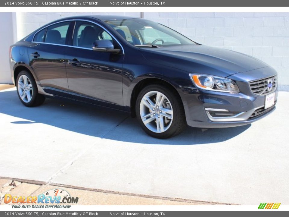2014 Volvo S60 T5 Caspian Blue Metallic / Off Black Photo #1
