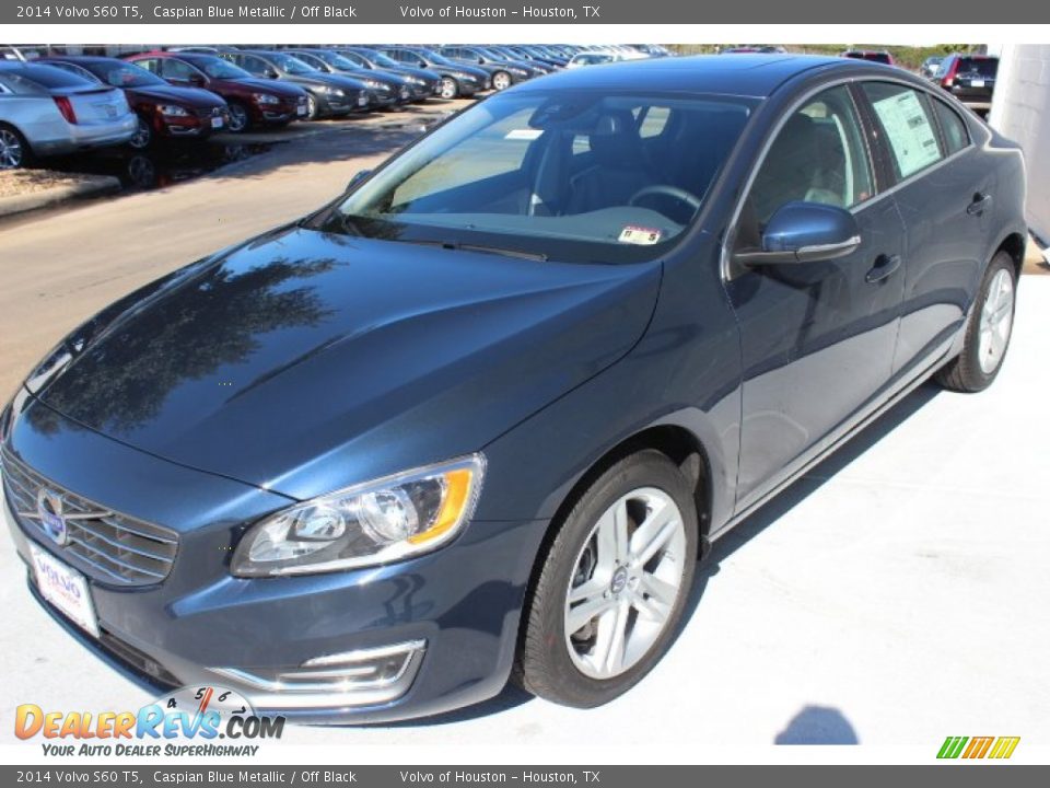 2014 Volvo S60 T5 Caspian Blue Metallic / Off Black Photo #3