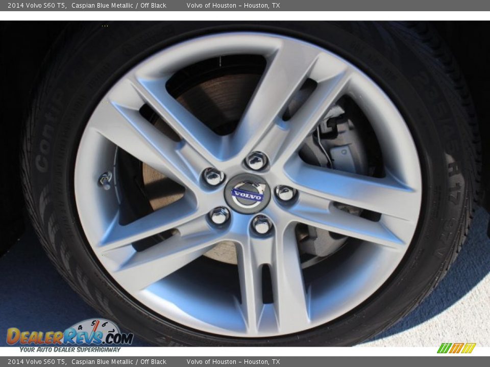 2014 Volvo S60 T5 Caspian Blue Metallic / Off Black Photo #8