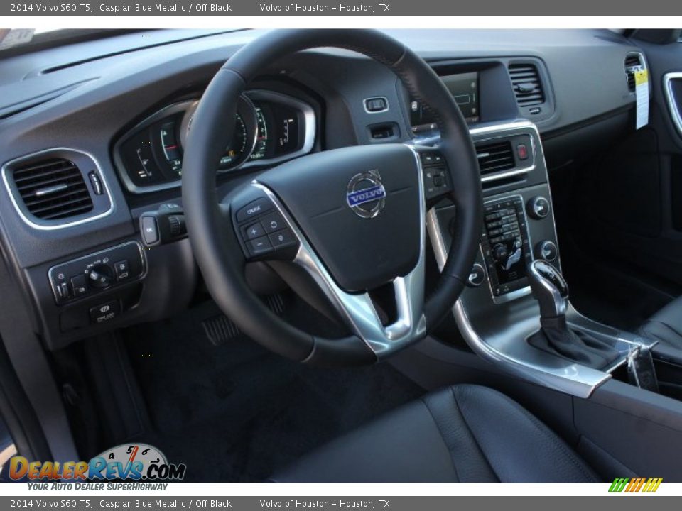 2014 Volvo S60 T5 Caspian Blue Metallic / Off Black Photo #10