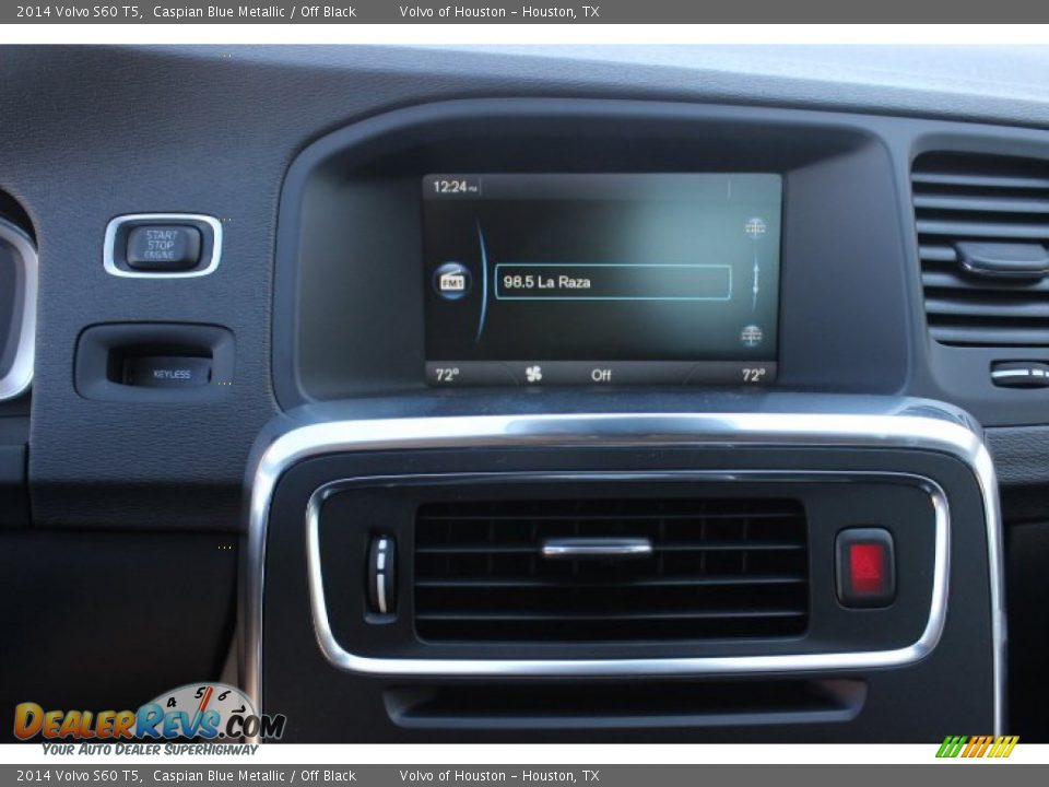 2014 Volvo S60 T5 Caspian Blue Metallic / Off Black Photo #17