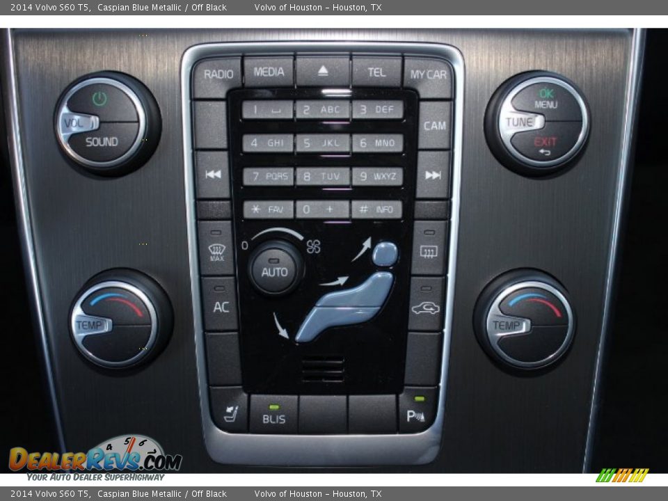 2014 Volvo S60 T5 Caspian Blue Metallic / Off Black Photo #20