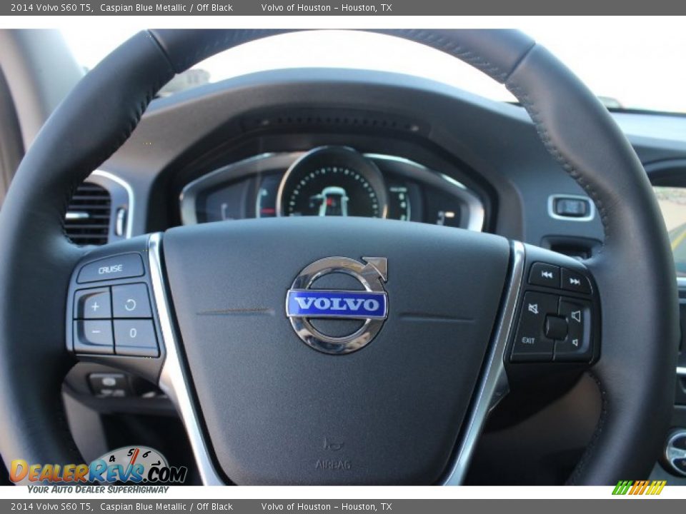 2014 Volvo S60 T5 Caspian Blue Metallic / Off Black Photo #21