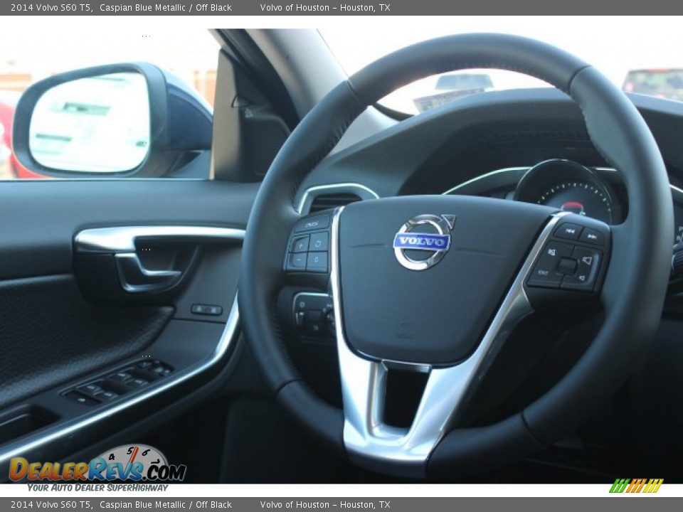 2014 Volvo S60 T5 Caspian Blue Metallic / Off Black Photo #28
