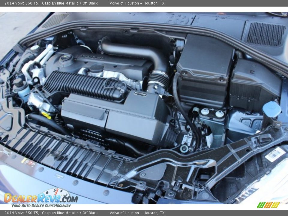 2014 Volvo S60 T5 Caspian Blue Metallic / Off Black Photo #31