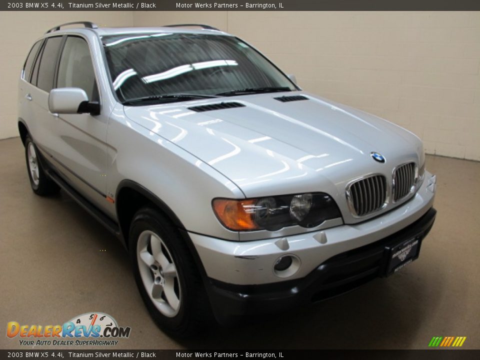 2003 BMW X5 4.4i Titanium Silver Metallic / Black Photo #1