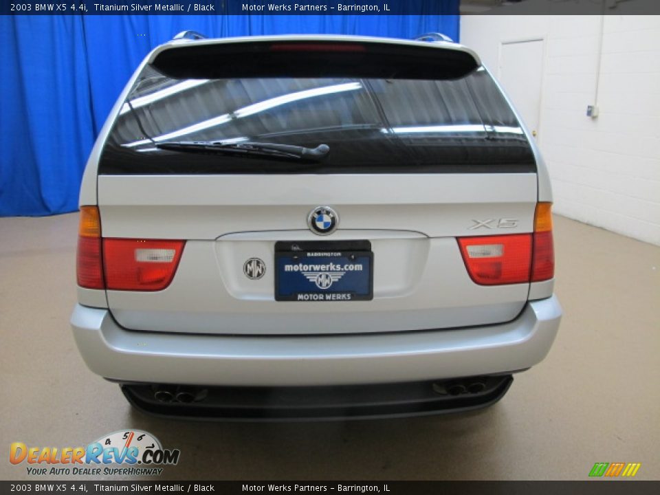 2003 BMW X5 4.4i Titanium Silver Metallic / Black Photo #7