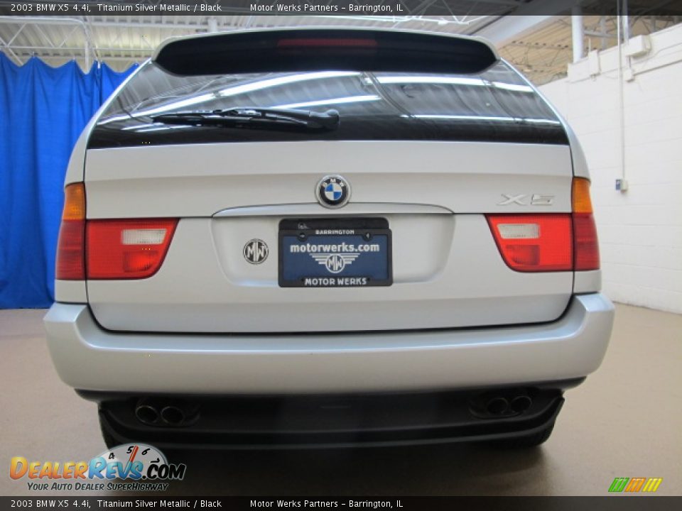 2003 BMW X5 4.4i Titanium Silver Metallic / Black Photo #8