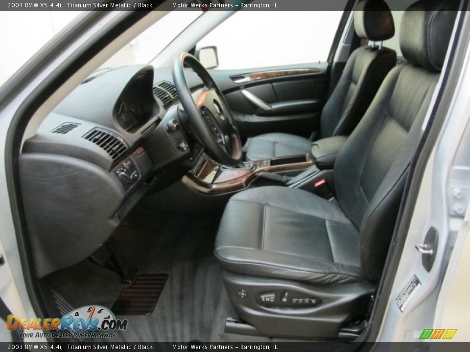 2003 BMW X5 4.4i Titanium Silver Metallic / Black Photo #17