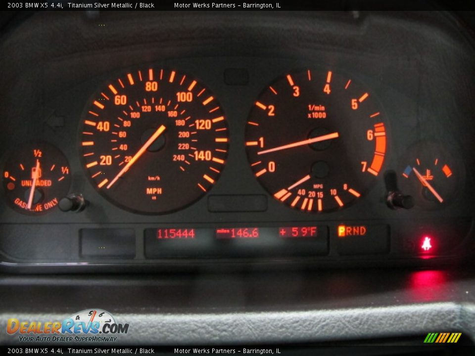 2003 BMW X5 4.4i Titanium Silver Metallic / Black Photo #28