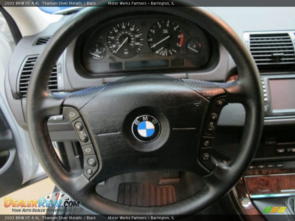 2003 BMW X5 4.4i Titanium Silver Metallic / Black Photo #35