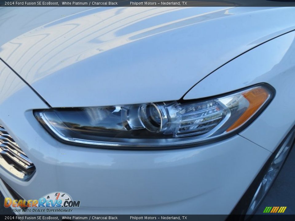 2014 Ford Fusion SE EcoBoost White Platinum / Charcoal Black Photo #9