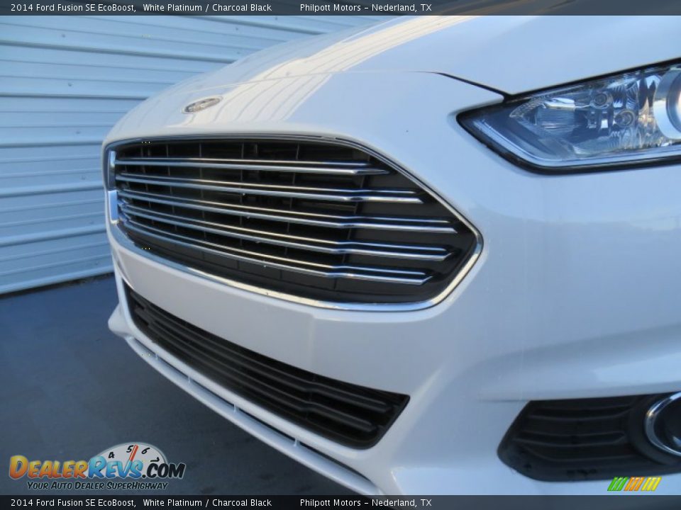 2014 Ford Fusion SE EcoBoost White Platinum / Charcoal Black Photo #11