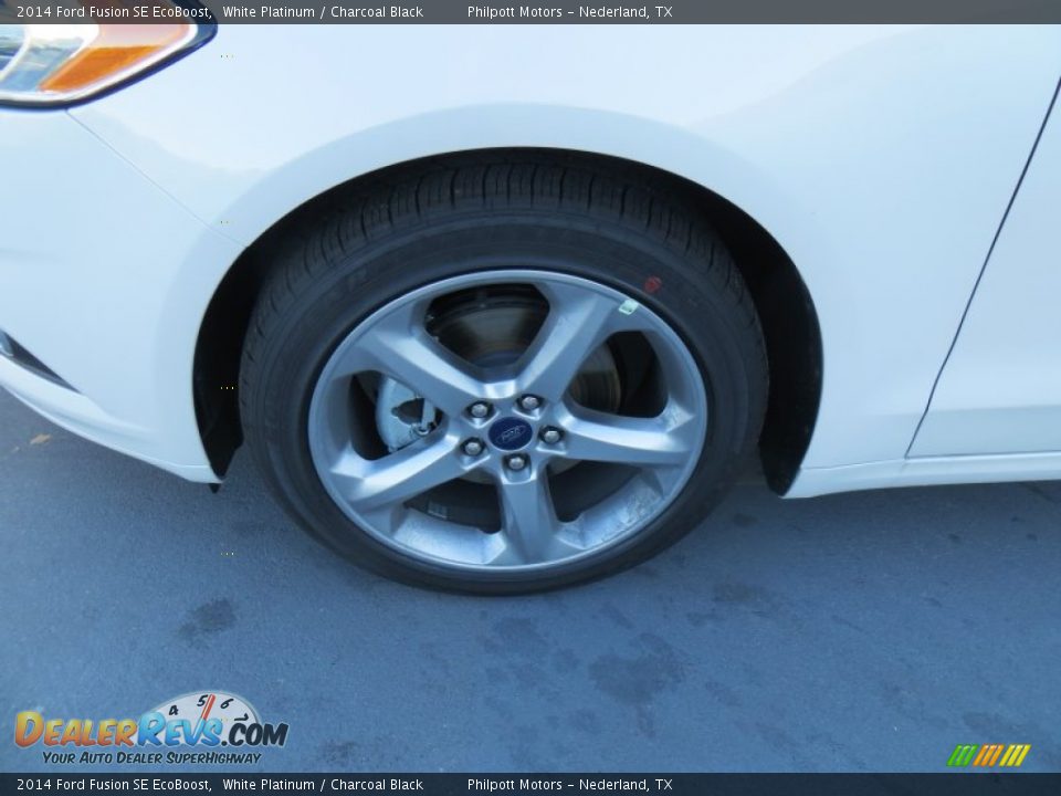 2014 Ford Fusion SE EcoBoost White Platinum / Charcoal Black Photo #12