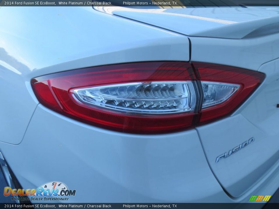 2014 Ford Fusion SE EcoBoost White Platinum / Charcoal Black Photo #14