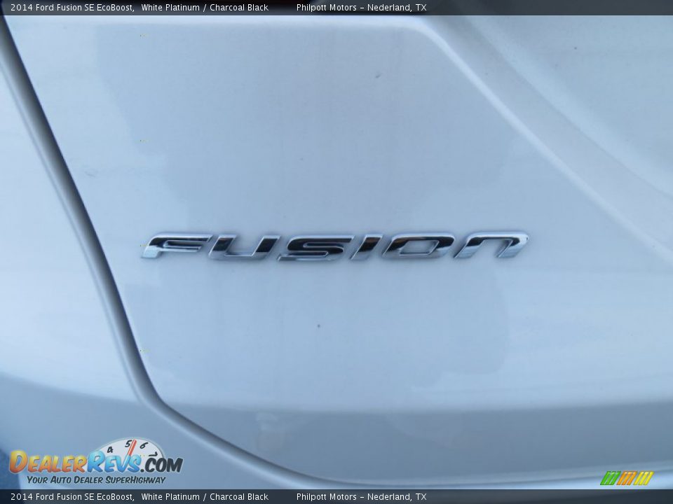 2014 Ford Fusion SE EcoBoost White Platinum / Charcoal Black Photo #15
