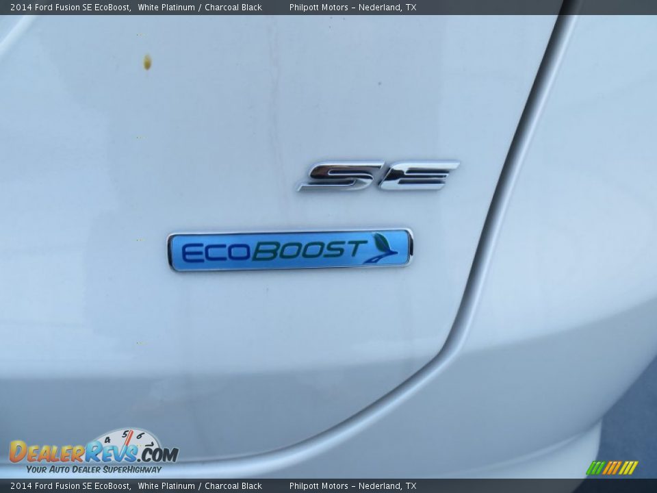 2014 Ford Fusion SE EcoBoost White Platinum / Charcoal Black Photo #16