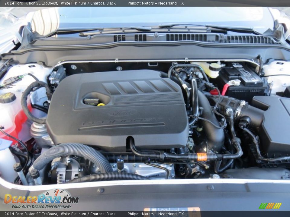 2014 Ford Fusion SE EcoBoost White Platinum / Charcoal Black Photo #17