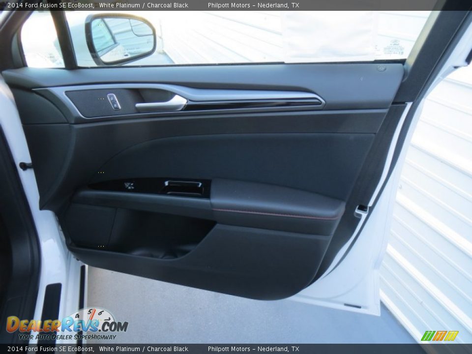 2014 Ford Fusion SE EcoBoost White Platinum / Charcoal Black Photo #18