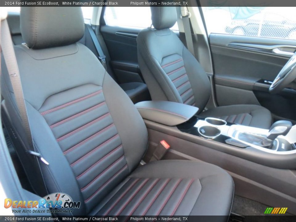 2014 Ford Fusion SE EcoBoost White Platinum / Charcoal Black Photo #20