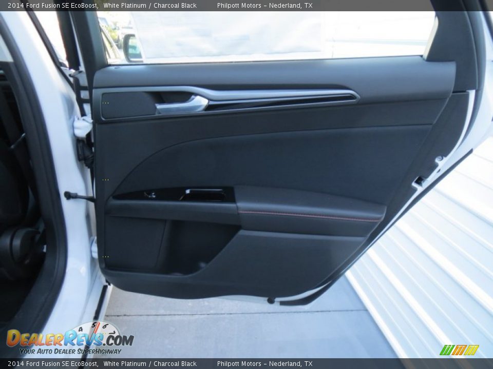 2014 Ford Fusion SE EcoBoost White Platinum / Charcoal Black Photo #21