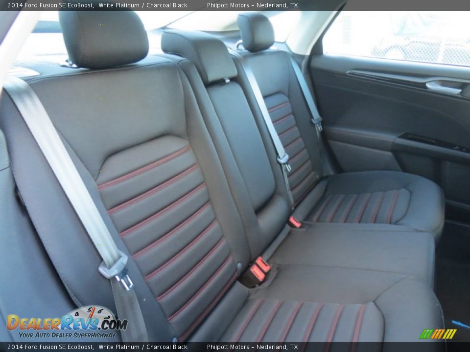2014 Ford Fusion SE EcoBoost White Platinum / Charcoal Black Photo #22