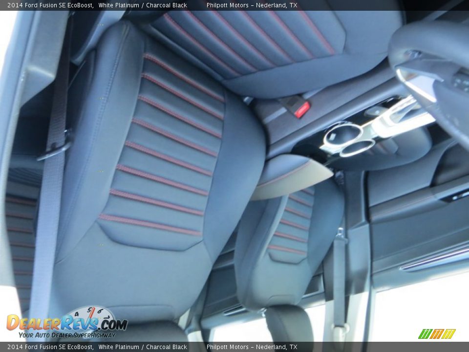 2014 Ford Fusion SE EcoBoost White Platinum / Charcoal Black Photo #26