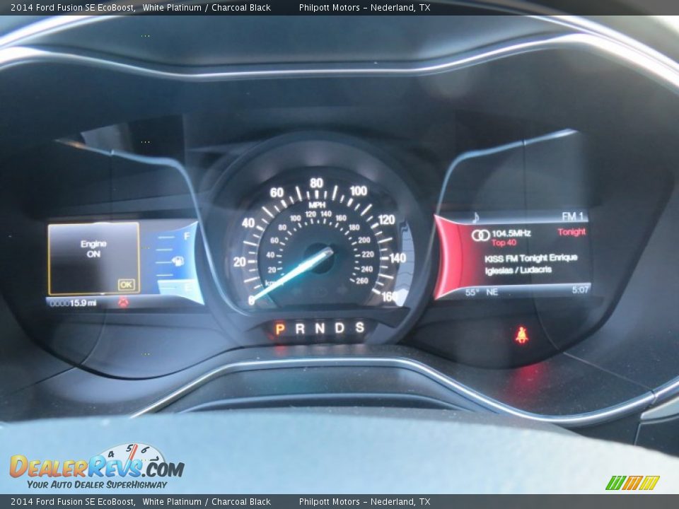 2014 Ford Fusion SE EcoBoost White Platinum / Charcoal Black Photo #32
