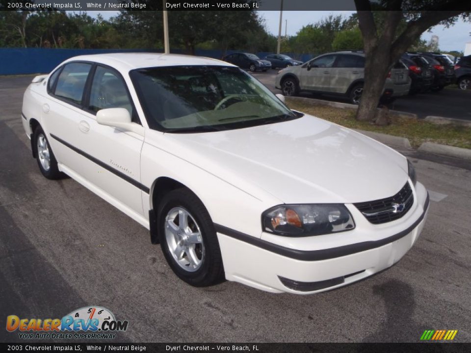 2003 Chevrolet Impala LS White / Neutral Beige Photo #1