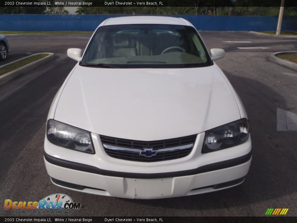 2003 Chevrolet Impala LS White / Neutral Beige Photo #2