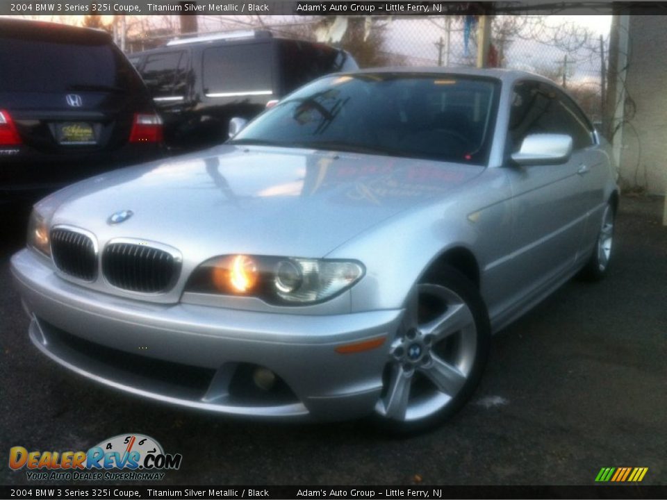 2004 BMW 3 Series 325i Coupe Titanium Silver Metallic / Black Photo #1