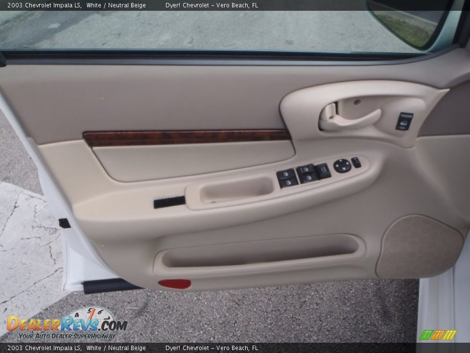 2003 Chevrolet Impala LS White / Neutral Beige Photo #10