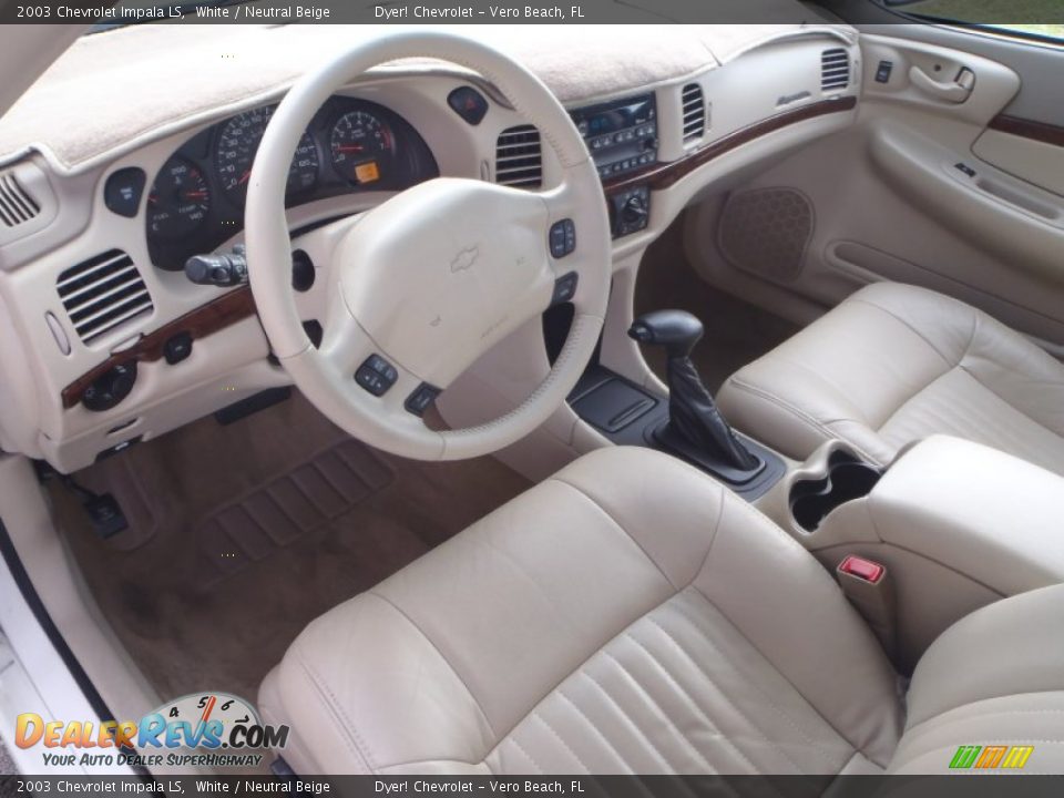 2003 Chevrolet Impala LS White / Neutral Beige Photo #11